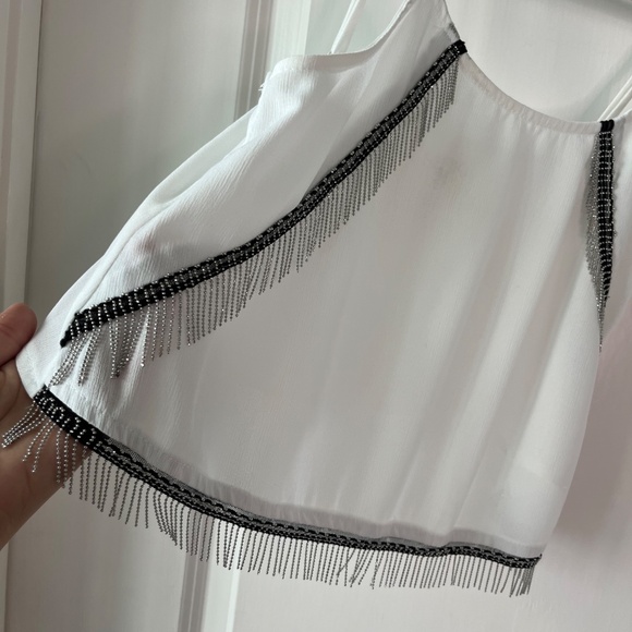 Seek The Label White Beaded Fringe Cami Top – Size M - Picture 5 of 8